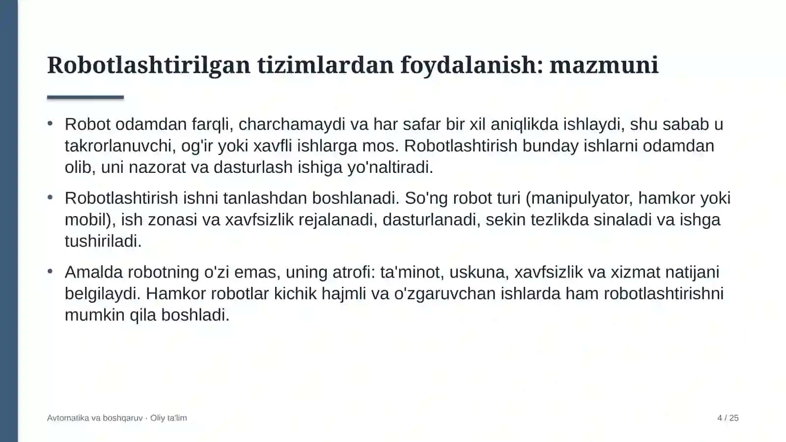 Arxitektura byurolarida robotlashtirilgan tizimlardan foydalanish 4