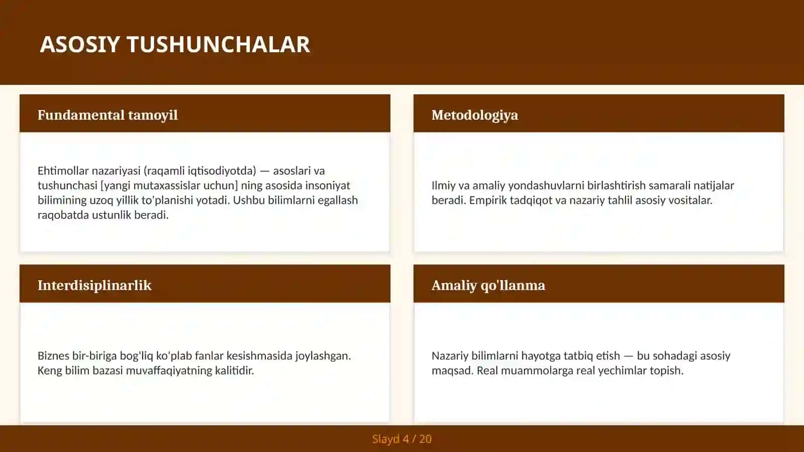 Ehtimollar nazariyasi (raqamli iqtisodiyotda) — asoslari va tushunchasi [yangi mutaxassislar uchun] 4
