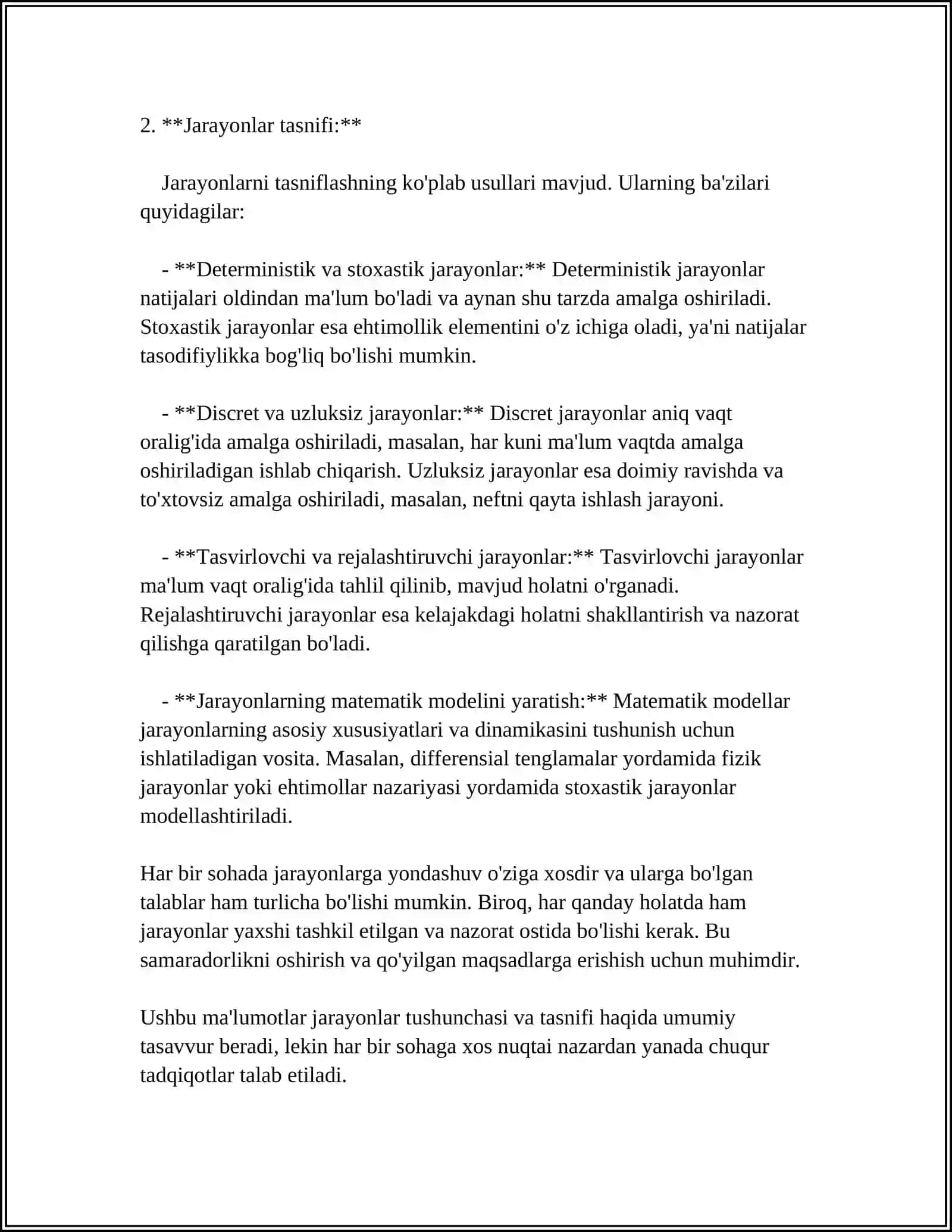 IRODAVIY JAROYONLAR BOSQICHLARI 4