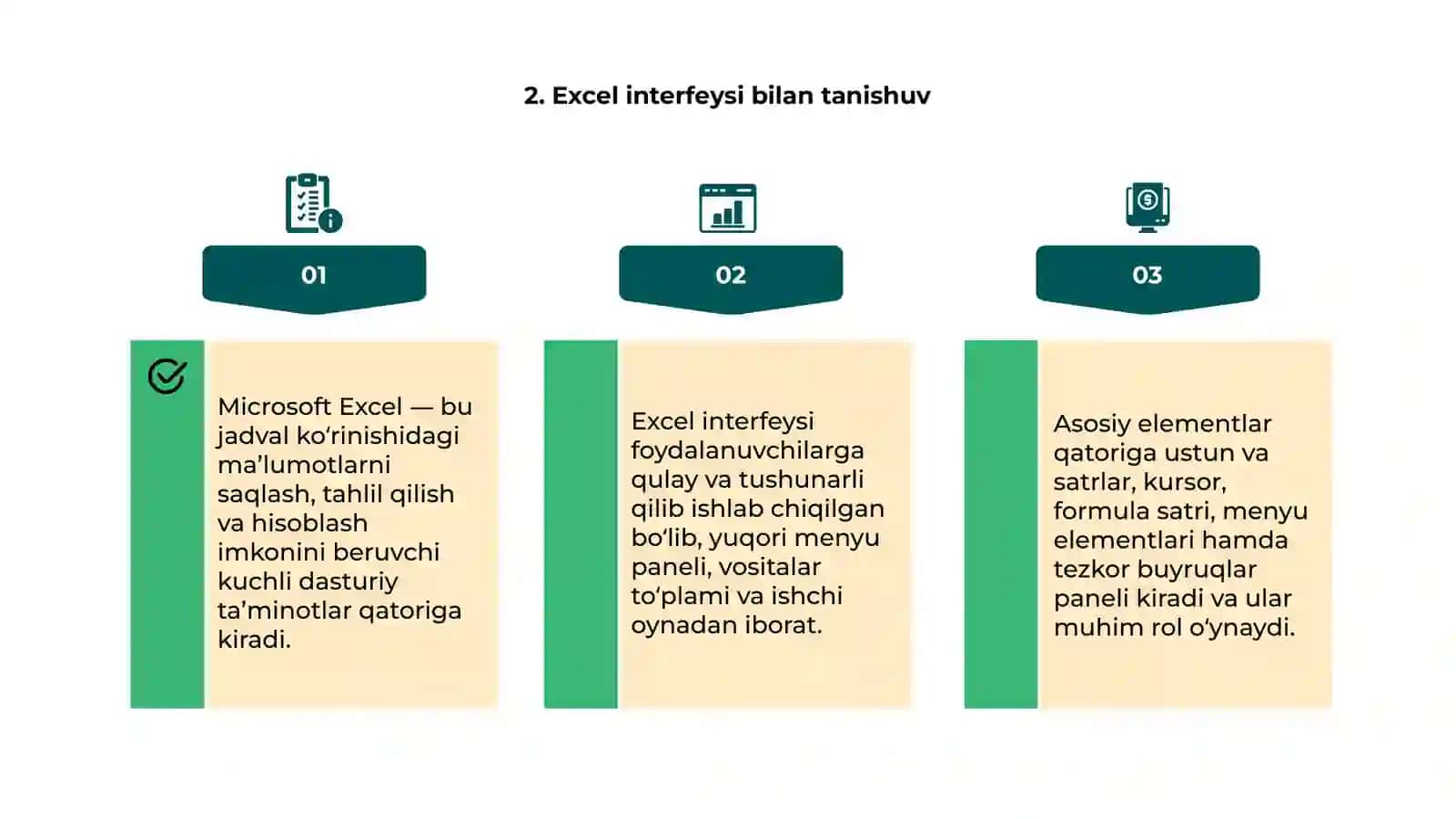 Microsoft Office Excel dasturi 4