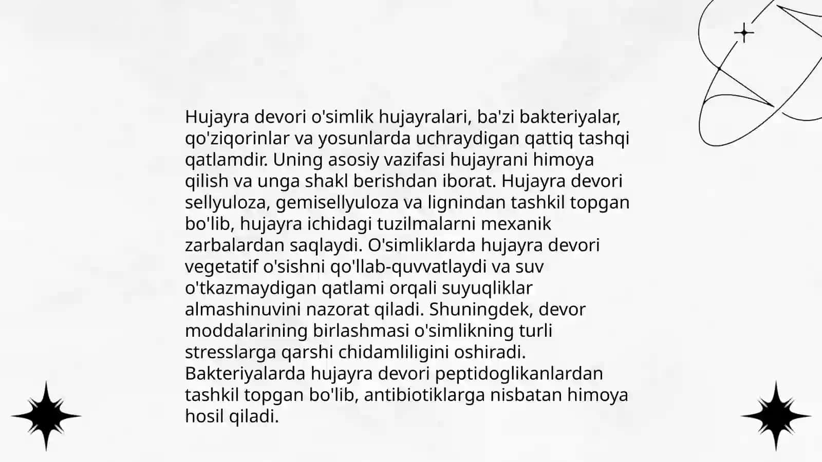 Hujayra tuzilishi. Hujayra nazariyasi. Hayvon va odam xromosomalarning morfofunksional xarakteristikasi 4