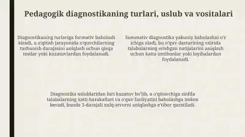 Pedagogik diagnostika 4
