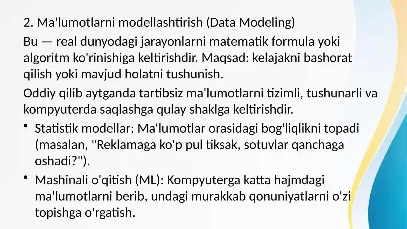 Ehtimollik taqsimoti va ma'lumotlarni modellashtirish 4
