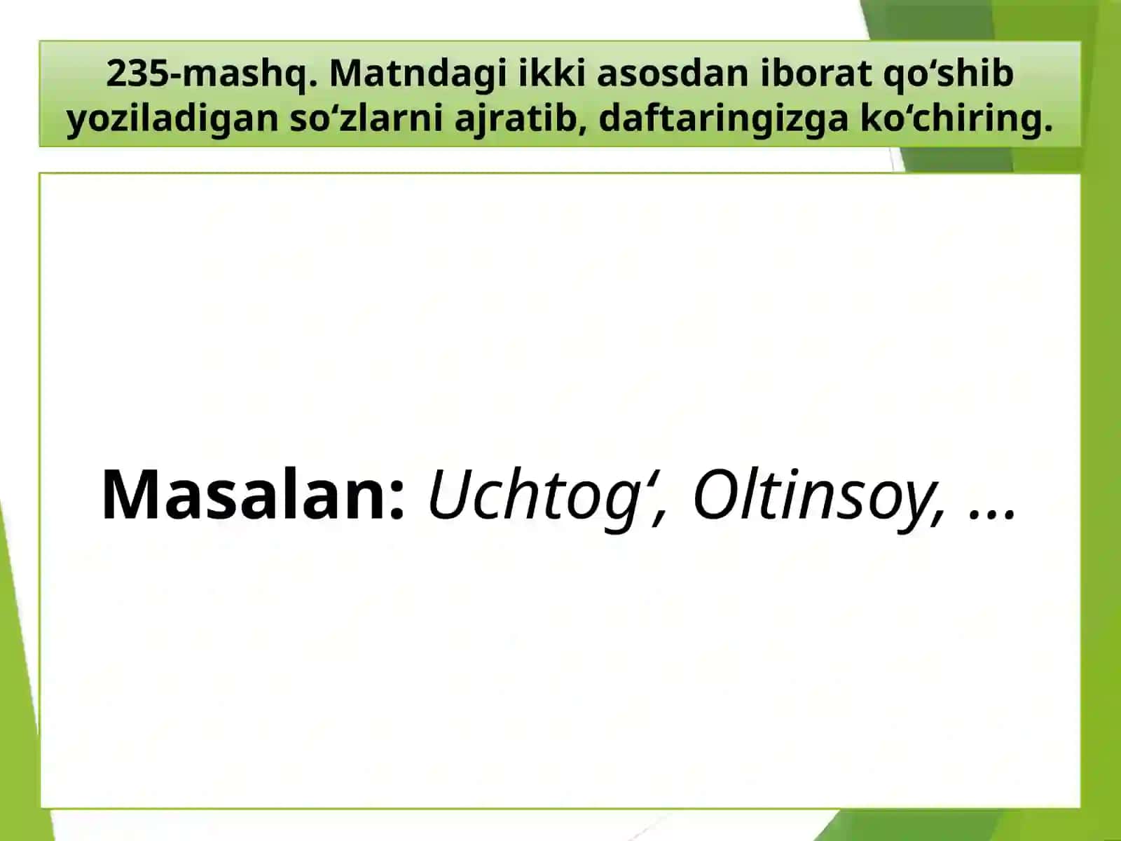 Qo‘shibyozish 4