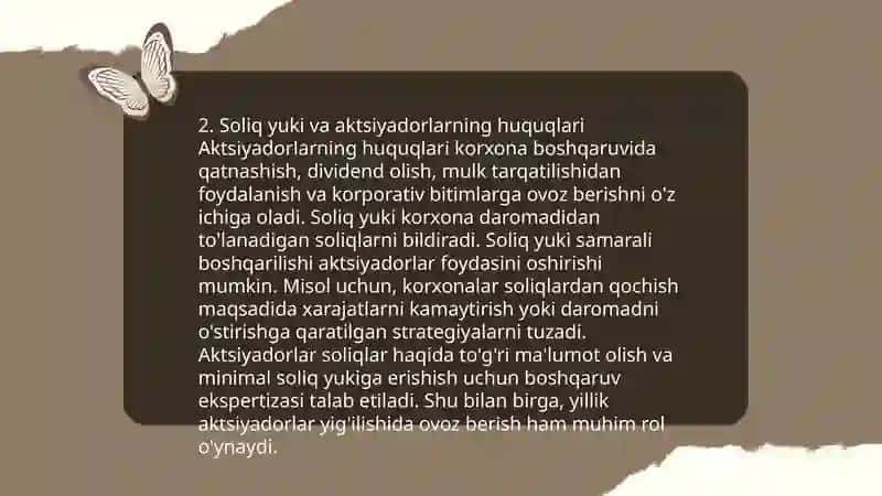 Korporativ huquq va soliq huquq bilan boĝliqligi 4