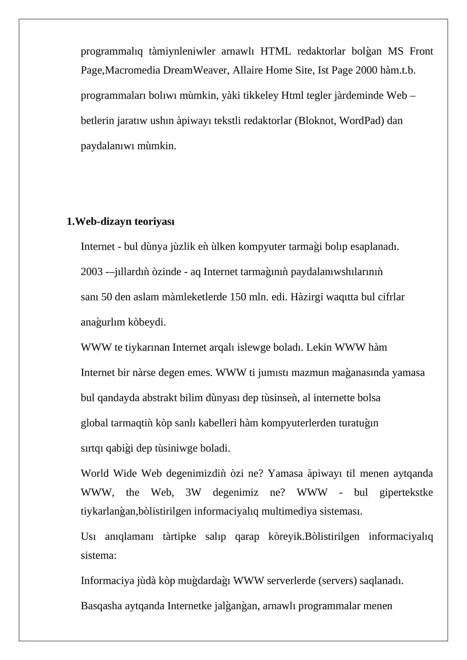 Adobe Dreamweaver dasturi jarayonida vizual ta'rizda veb-saytlarni yaratish 4