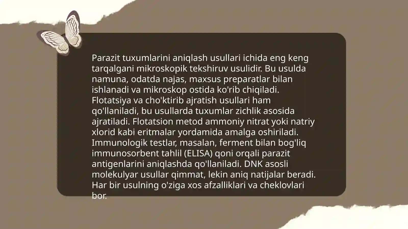Najas va gelmintozlar laborator tahlili 4