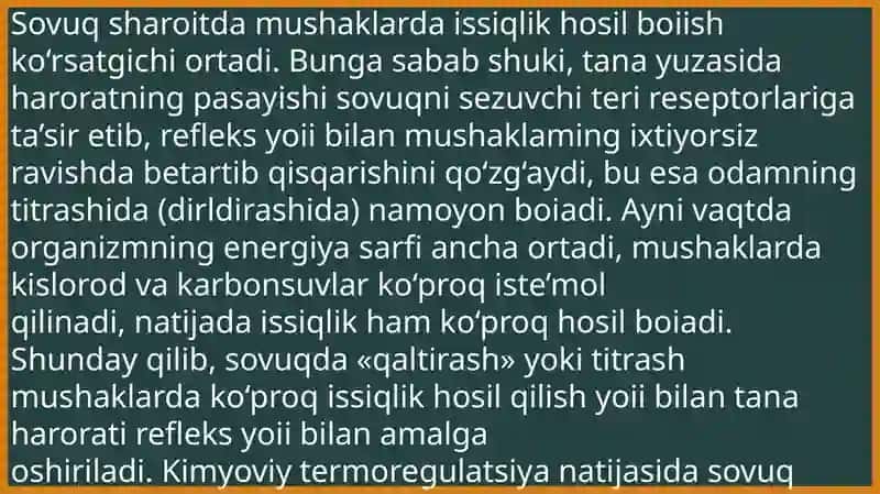 Kimyoviy Termoregulatsiya 4