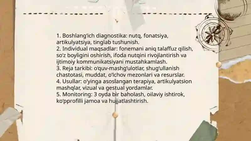 Yengil darajadagi nutq nuqsonlariga ega bo'lgan bolalar bilan olib boriladigan ish tizimi 4