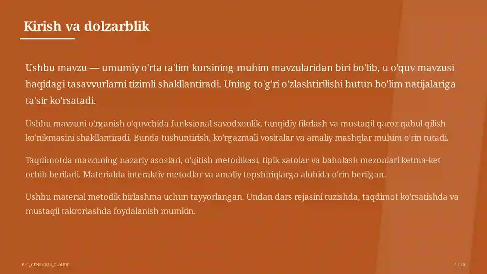 Yangi o'quv rejasi 2026-2027: fanlar bo'yicha soatlar o'zgarishi va o'qituvchi uchun amaliy xulosalar 4