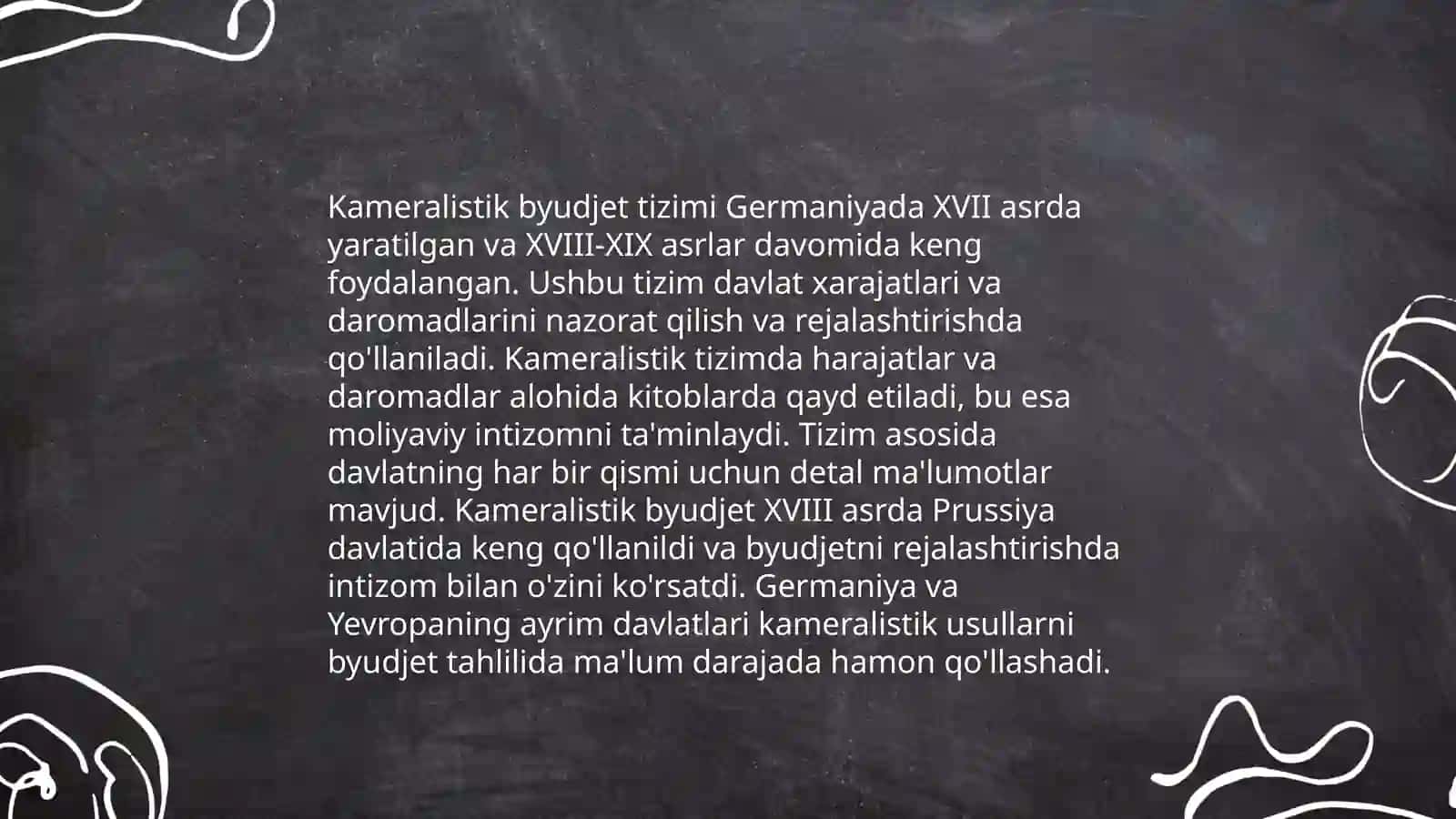 Kameralistik nazariya asoslari 4