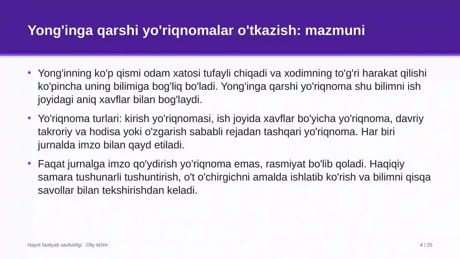 onlayn kinoteatrlarda yong'inga qarshi yo'riqnomalar o'tkazish 7463 4