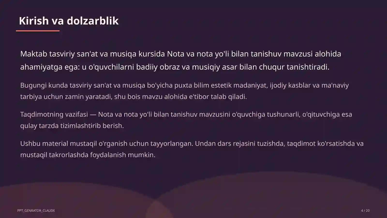 Nota va nota yo'li bilan tanishuv (2-sinf) 4