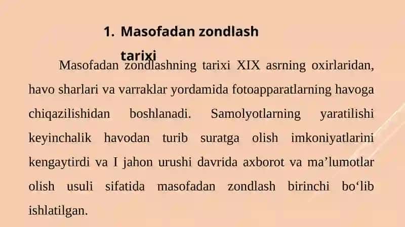 MASOFADAN ZONDLASH VA YO’LDOSHLI POZITSIONERLASHTIZIMLARI 4