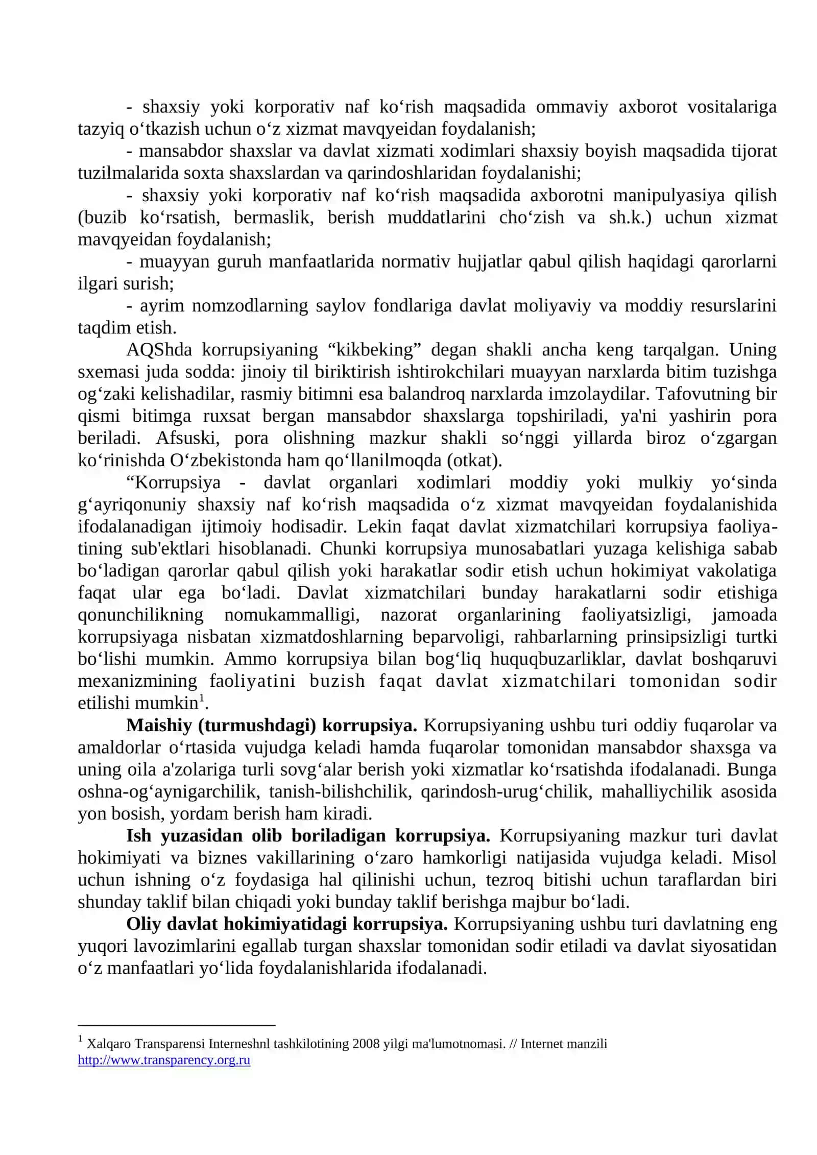 O'zbekistonning korrupsiyaga qarshi kurash siyosati 4