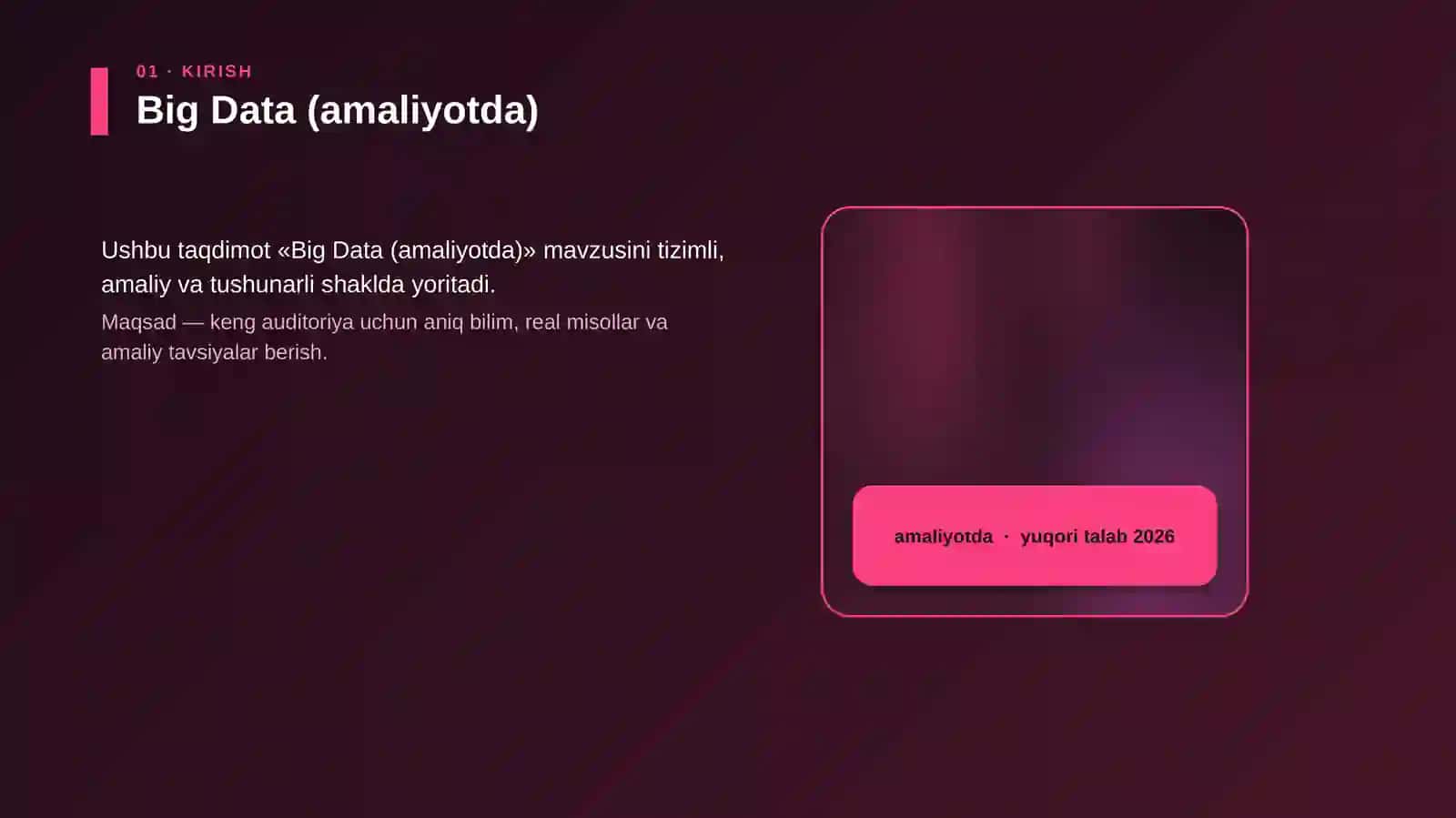 Big Data (amaliyotda) 4