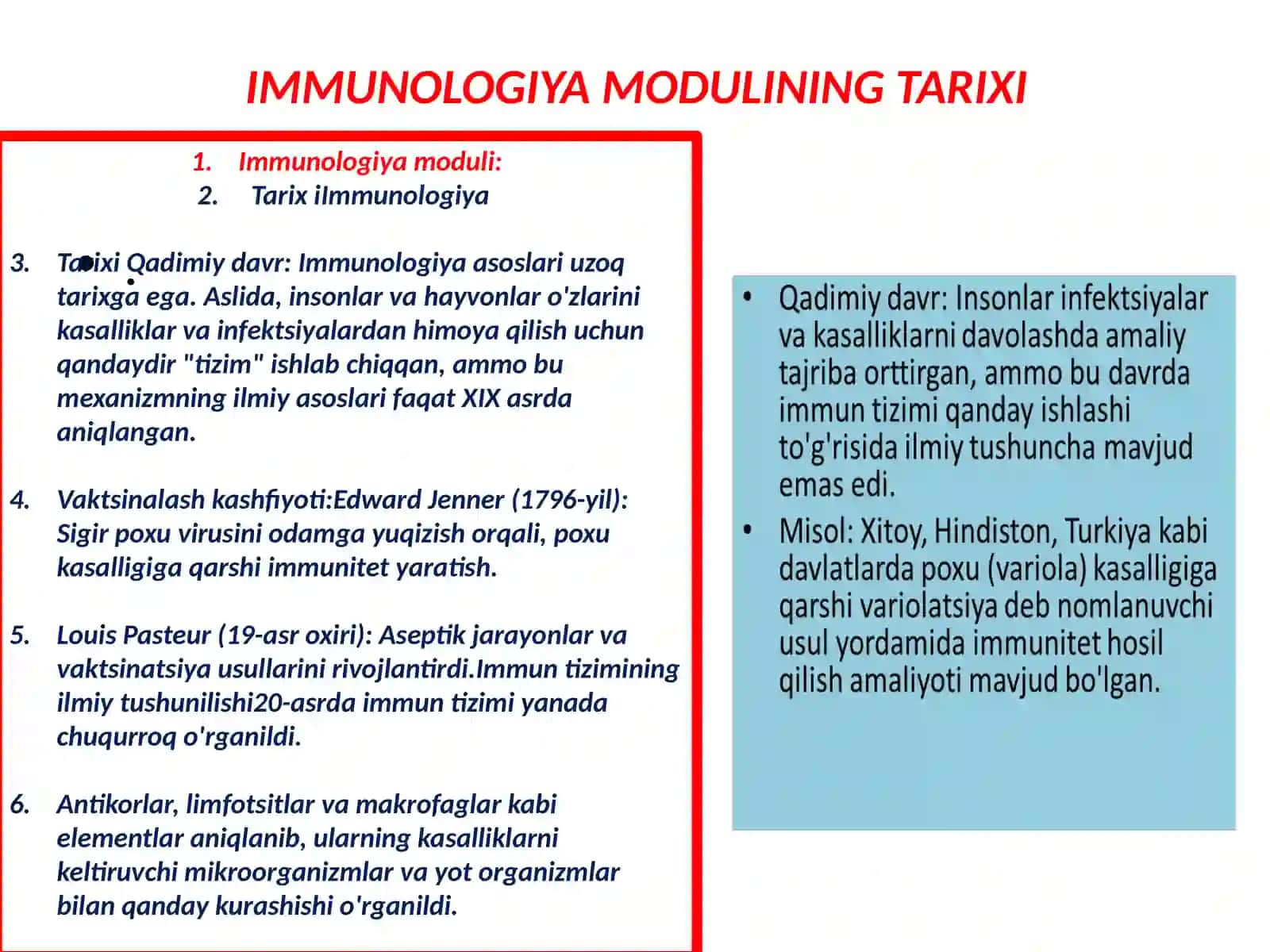 Immunitet tushunchasi. Yuqori nafas yo'qlari anatomiya va fiziologiyasi mavzusida 4