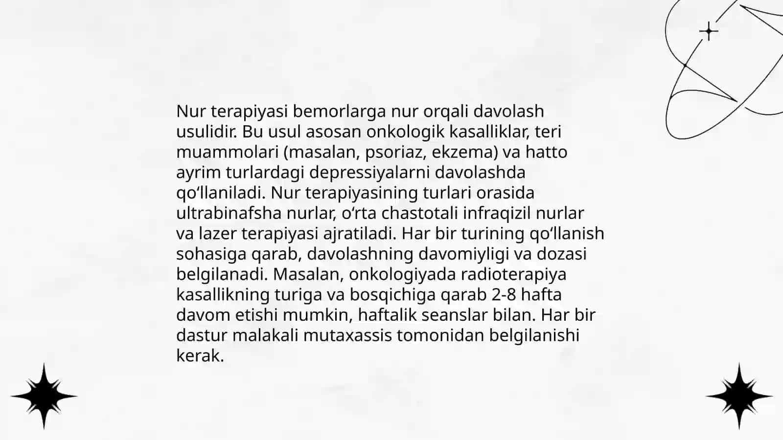 Nur terapiyasi usullari 4