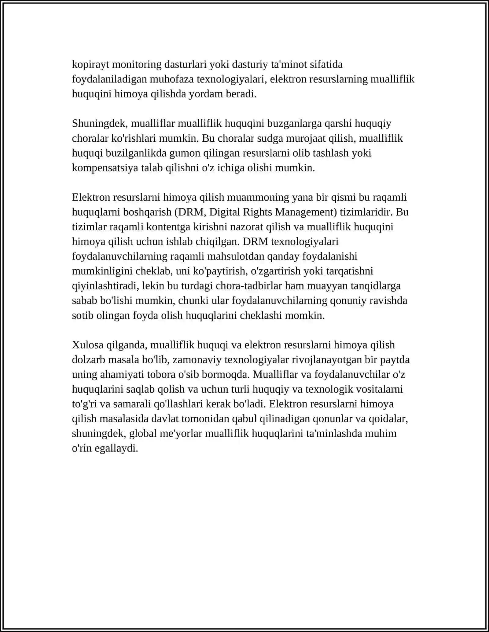 ELEKTRON RESURSLARNING HUQUQIY MUHOFAZASI 4