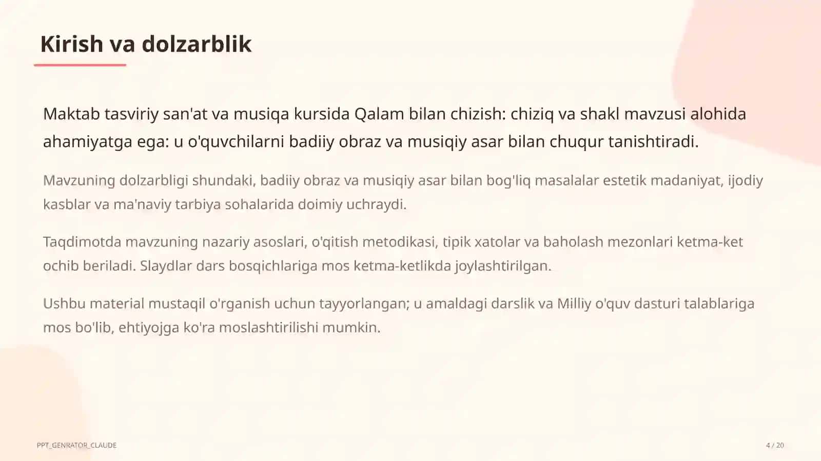 Qalam bilan chizish: chiziq va shakl (1-sinf) 4