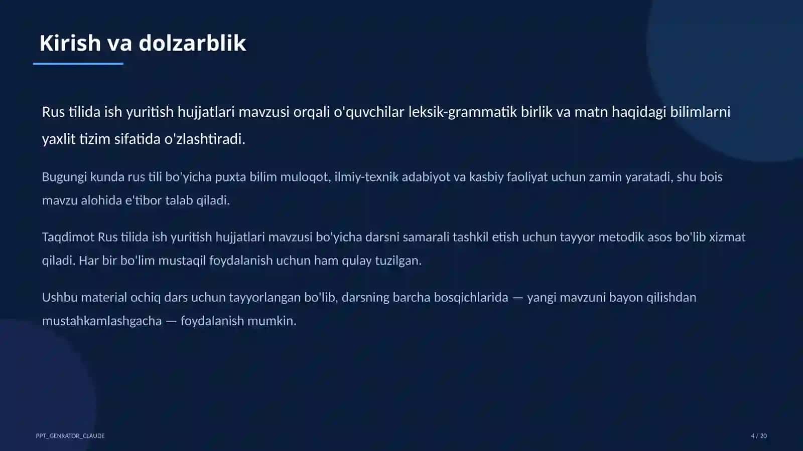Rus tilida ish yuritish hujjatlari (10-sinf) 4