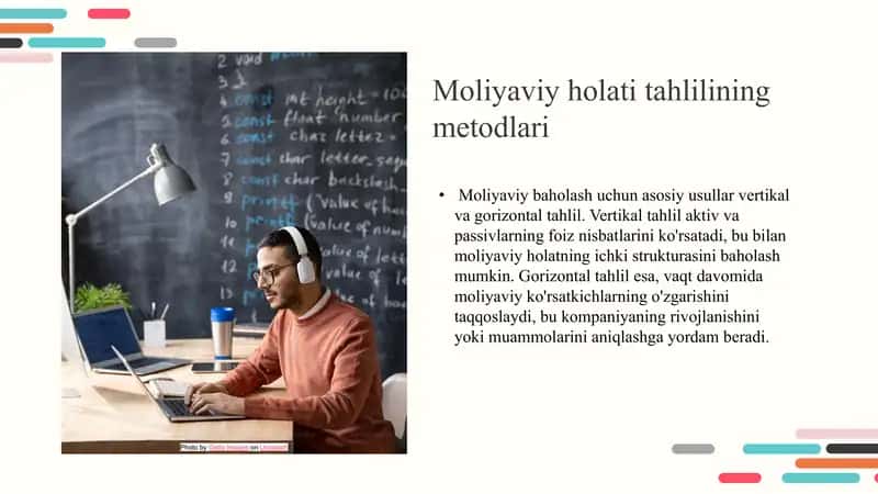 Xo'jalik yurituvchi subyektning molyaviy holati tahlili 4