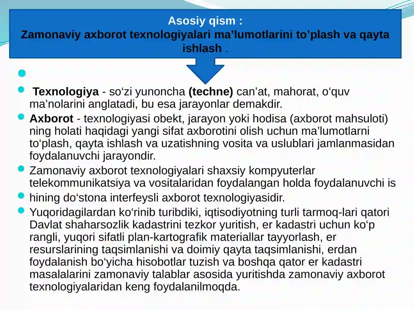 TOSHKENT IRRIGATSIYA VA QISHLOQ XO’JALIGINI MEXANIZATSIYALASH MUHANDISLARI INSTITUTI 4