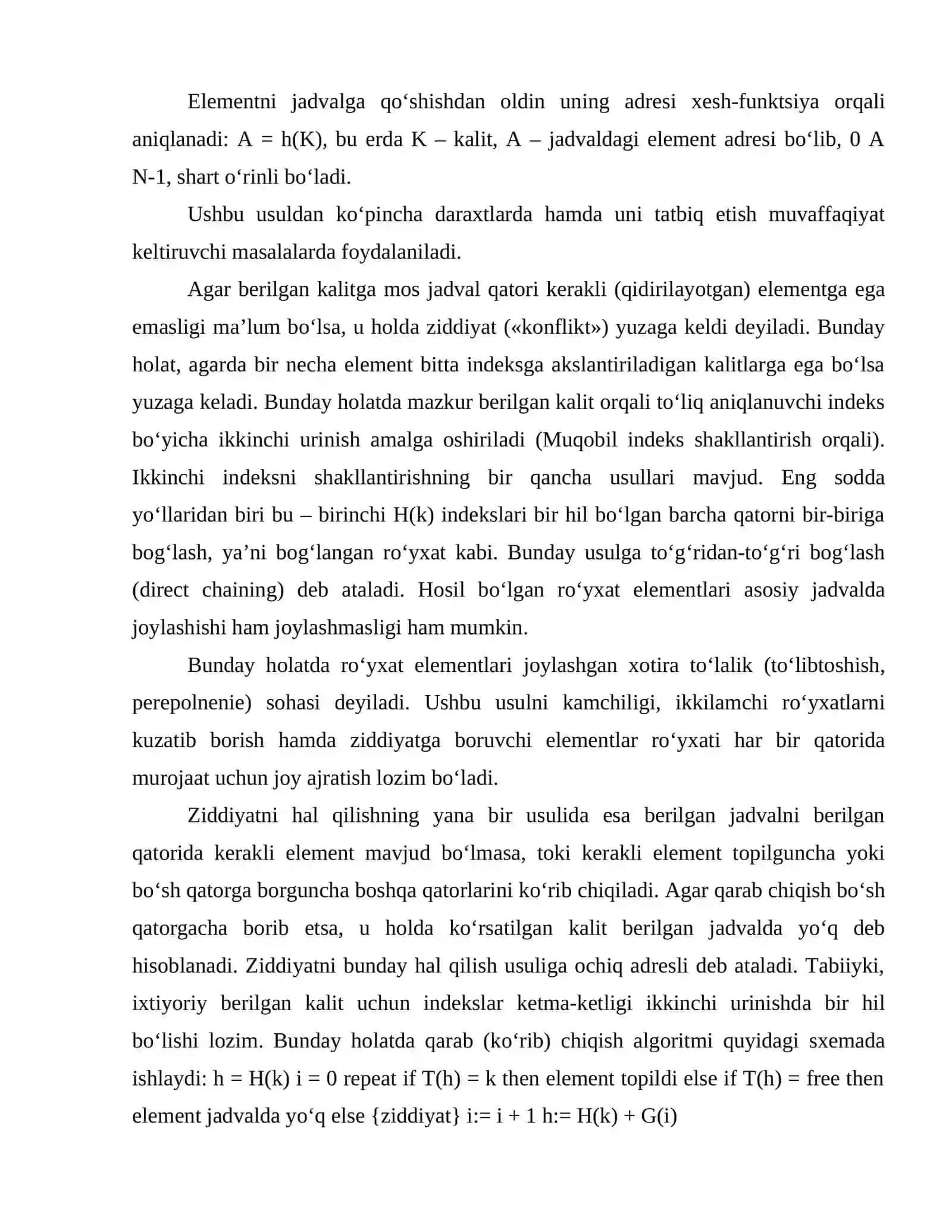 Kalitlarni akslantirish (joylashtirish) 4