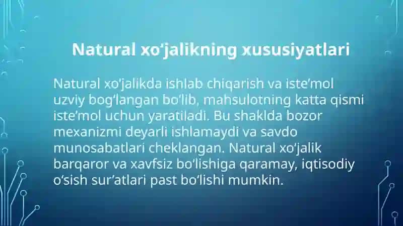 Ijtimoiy xo‘jalik yuritish shakllari 4