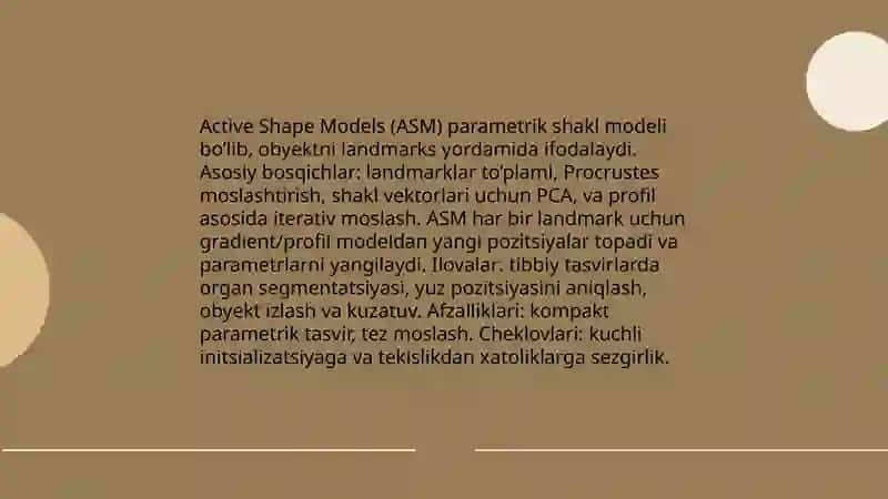 Kompyuter koʻrish fanidan Mavzu shakl va koʻrinishni modellashtirish 4