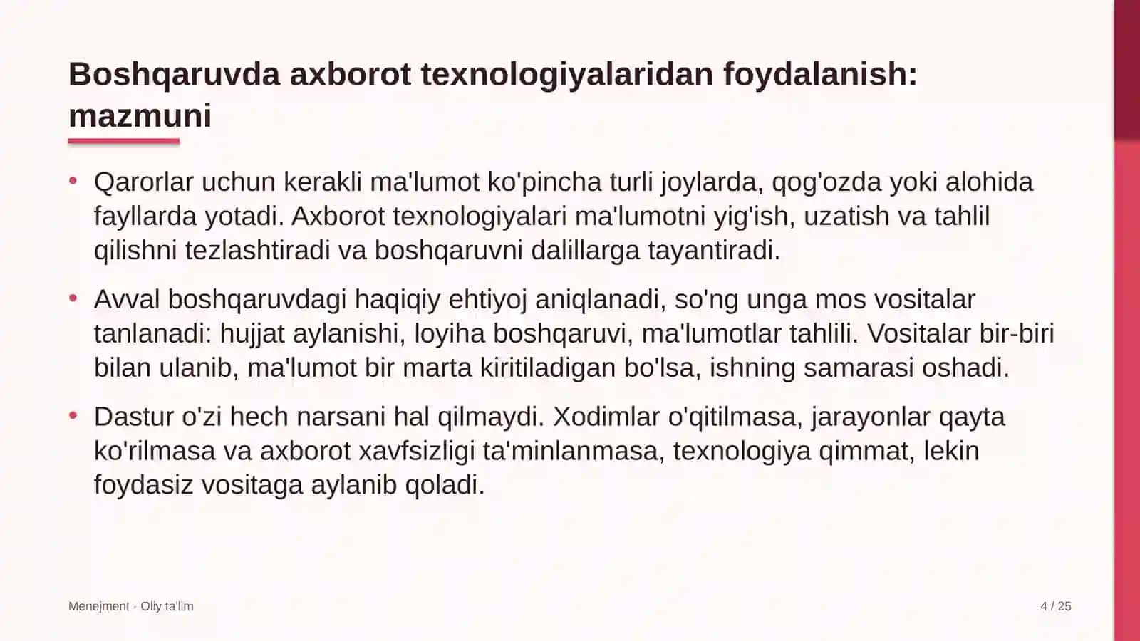tosh shag'al karyerlarida boshqaruvda axborot texnologiyalaridan foydalanish 9667 4