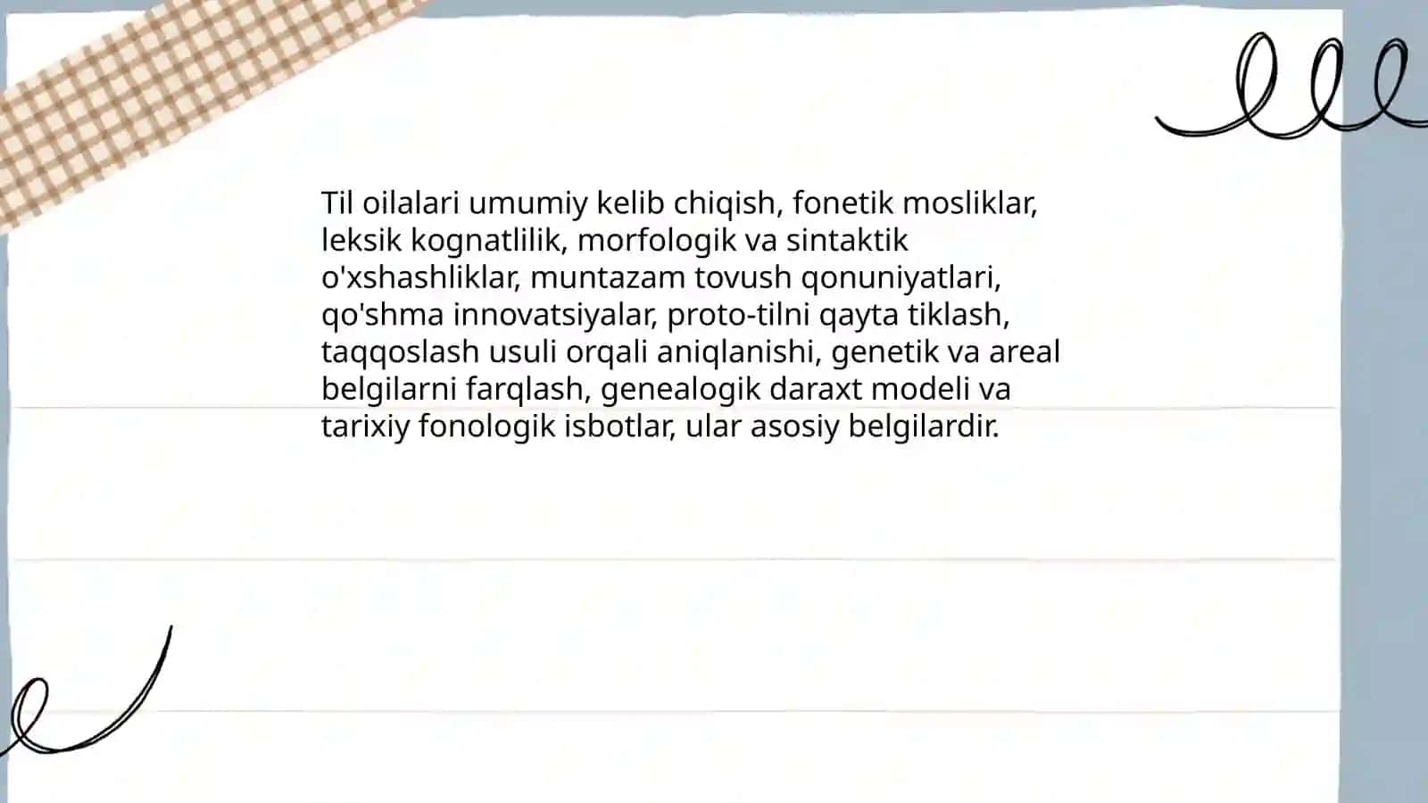 Tillarning Geneologik Tasnifi 4