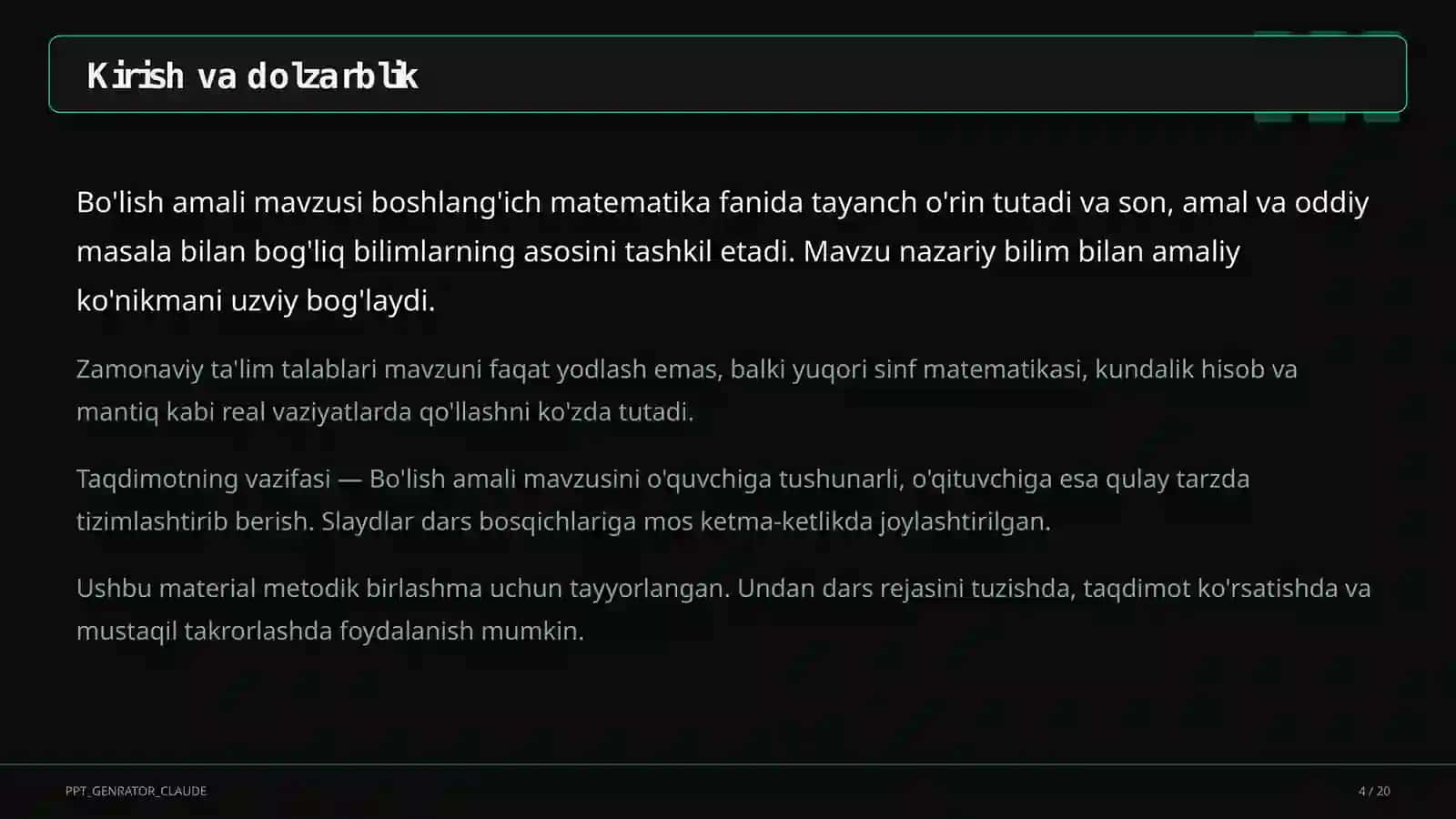 Bo'lish amali (2-sinf) 4