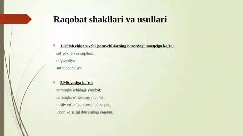 RAQOBAT VA MONOPOLIYA 4