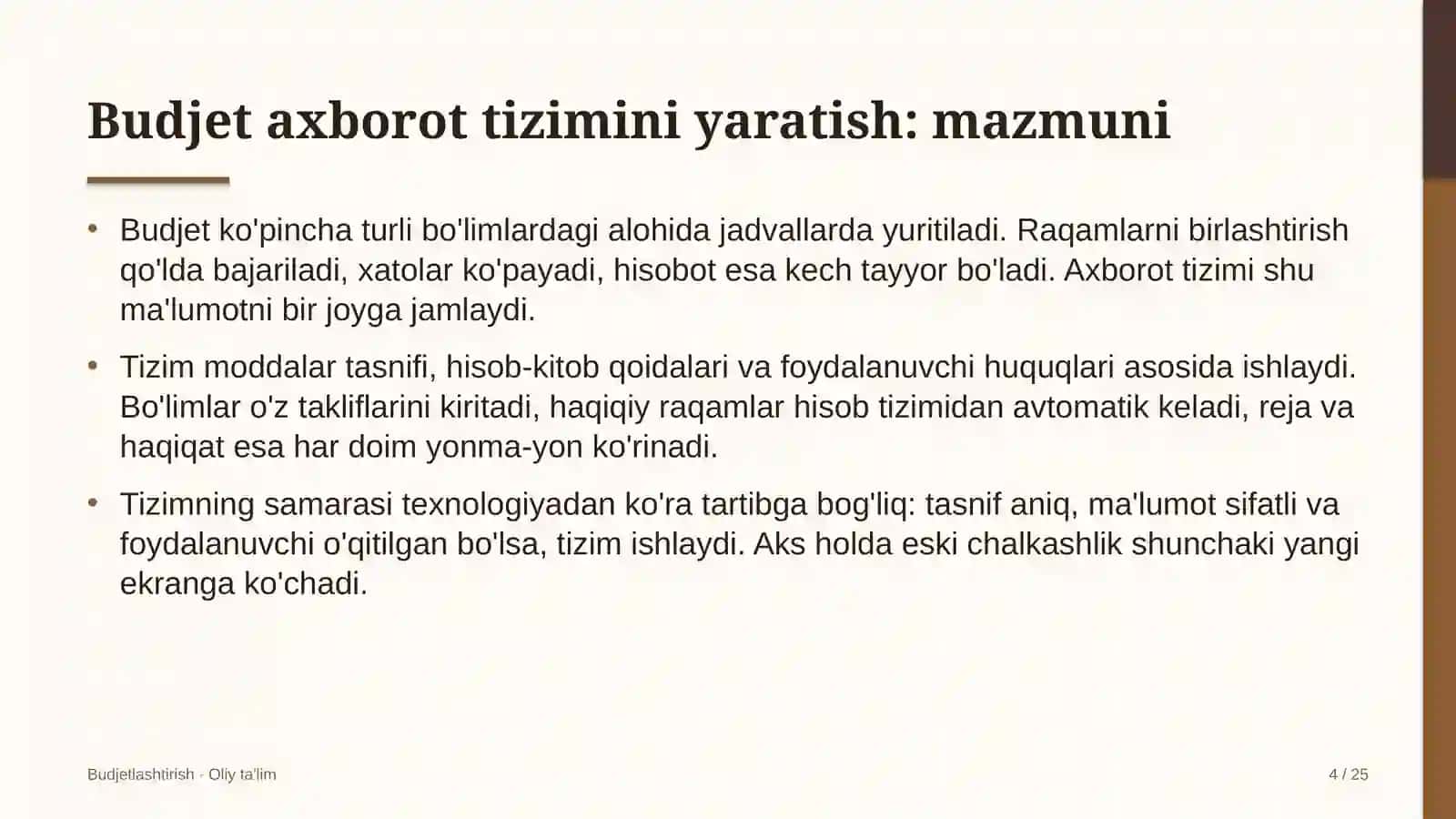 Korporativ axborot tizimlarida budjet axborot tizimini yaratish 4