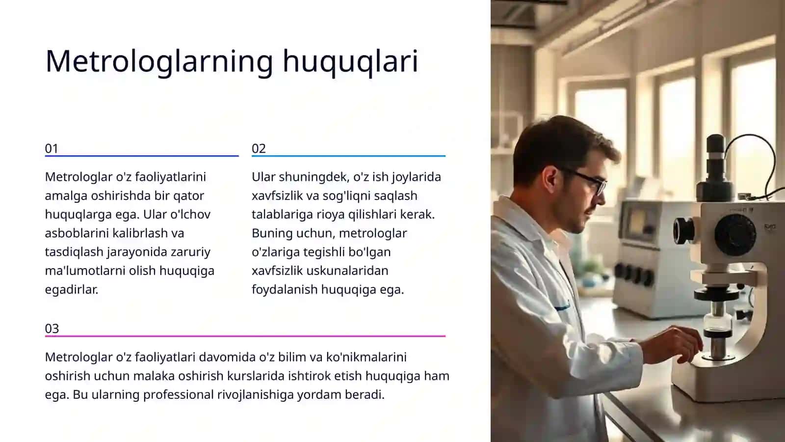 Metrologik ekspertizani o'tkazuvchi metrologlarning asosiy huquq va majburiyatlari 4