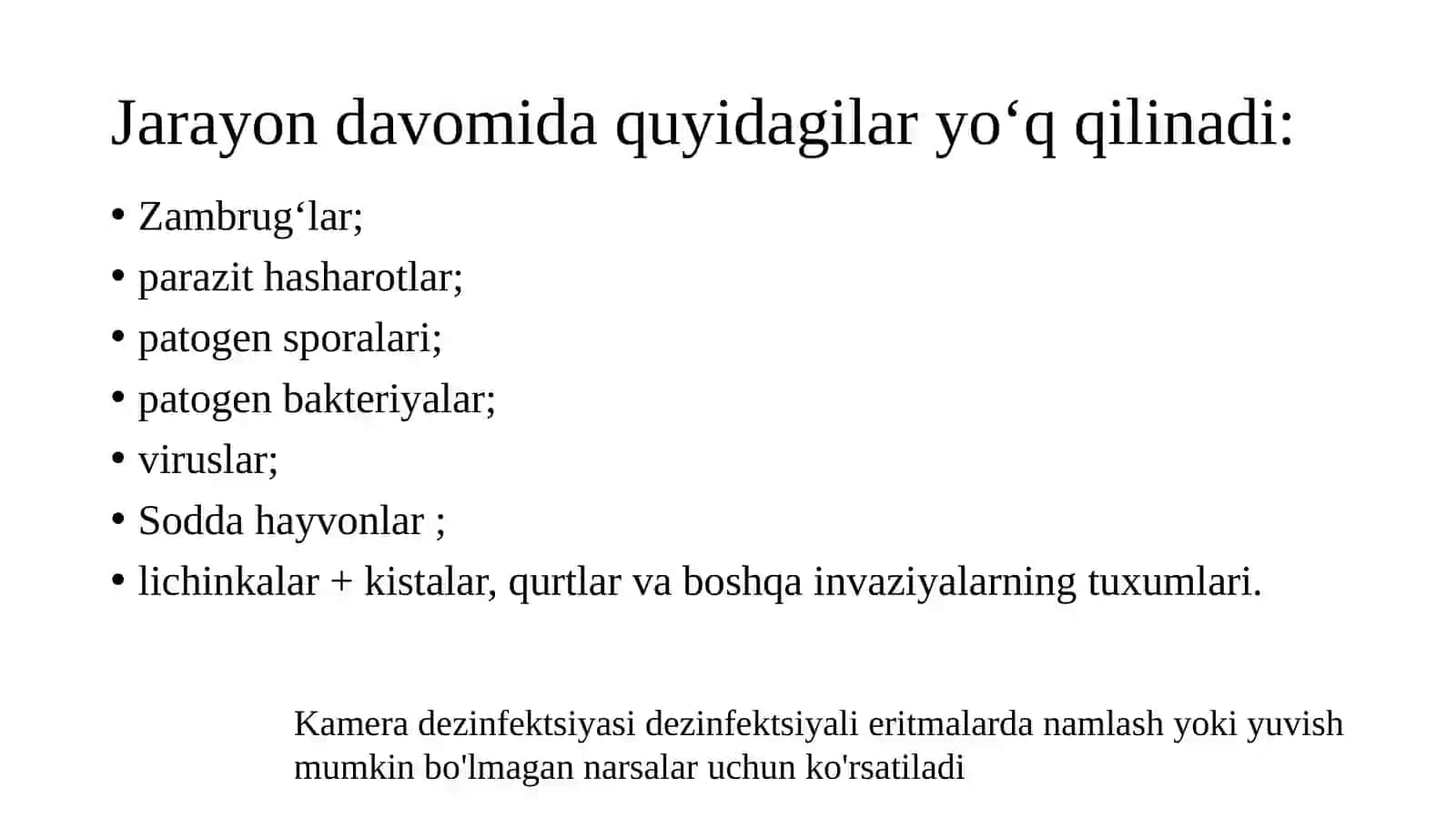 «Dezinfektsiya kameralari, turlari va ishlash tartiblari» 4