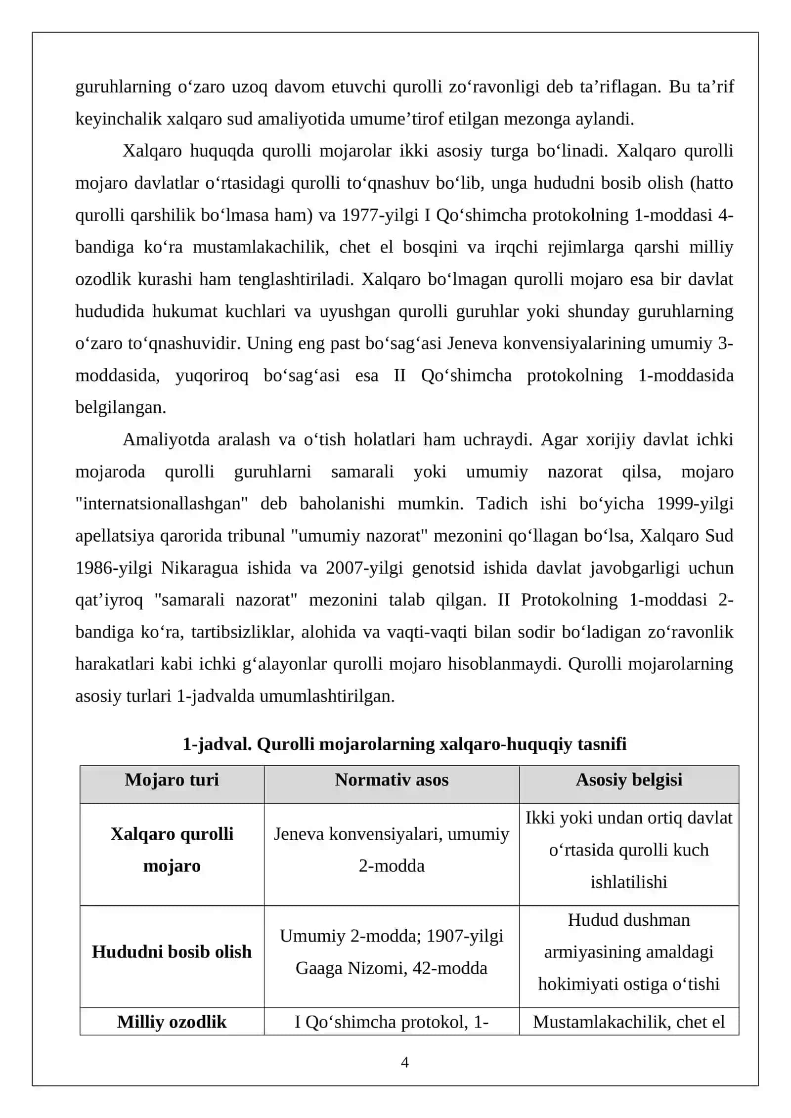 Qurolli mojarolar va xalqaro huquq 4