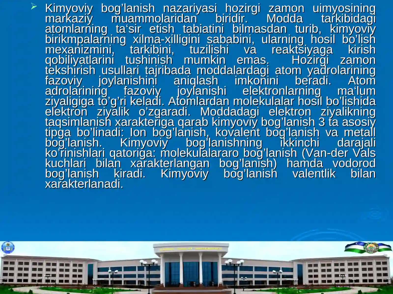 Kimyoviy bog’lanish nazariyasi 4