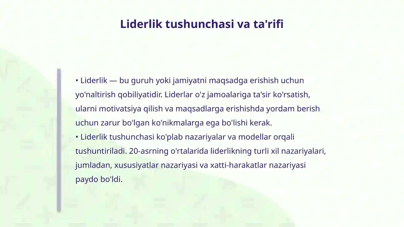 Metodistning liderlik va boshqaruv jihatlari 4