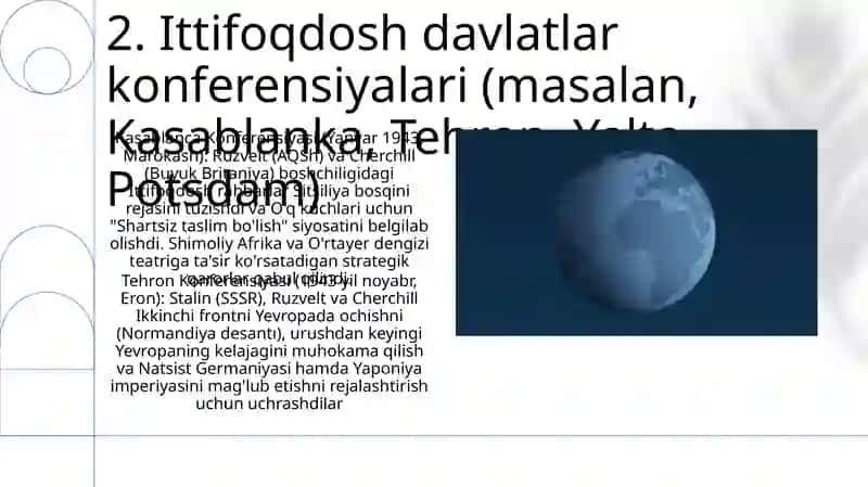 Ikkinchi jahon urushi yillarida xalqaro munosabatlar va diplomatiya 4