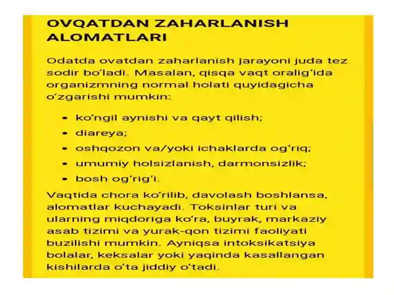 Ovqatdan zaxarlanishlar va ularning profilaktikasi 4