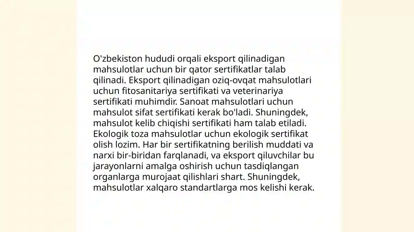 Sertifikatlashtirish talablari 4