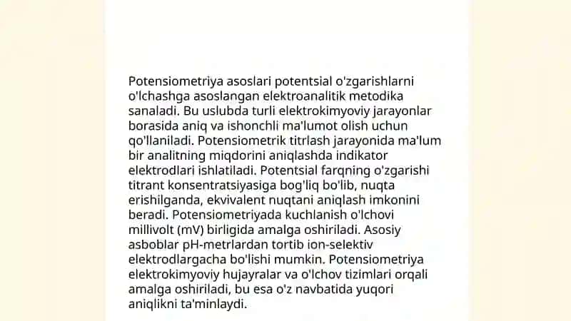 Konduktometriya.Potensiometriya 4