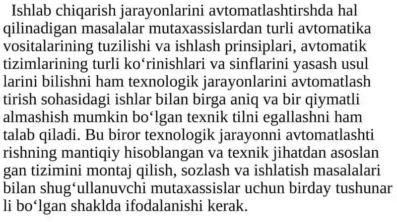 Avtomatlashtirishtizimlarni loyihalash, o’rnatish va sozlash 4