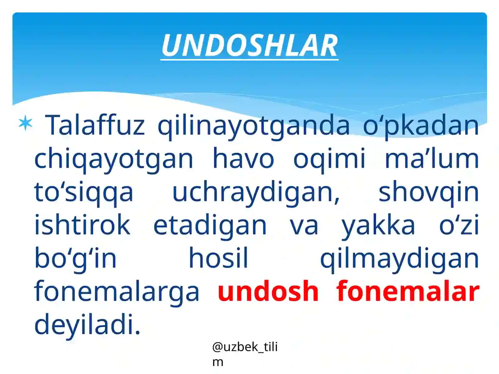Undosh tovushlar 4