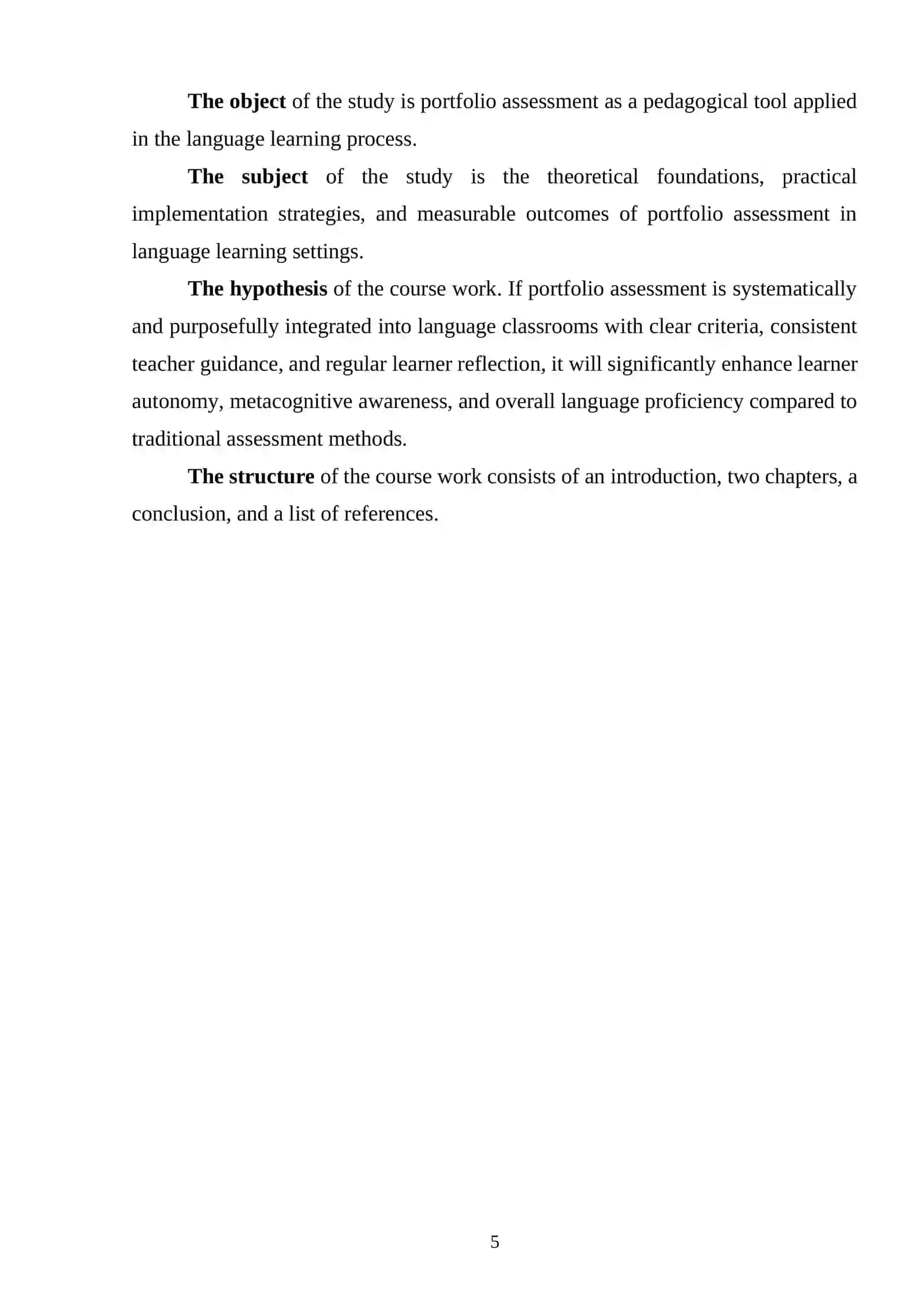 Portfolio Assessment in Language Learning 4