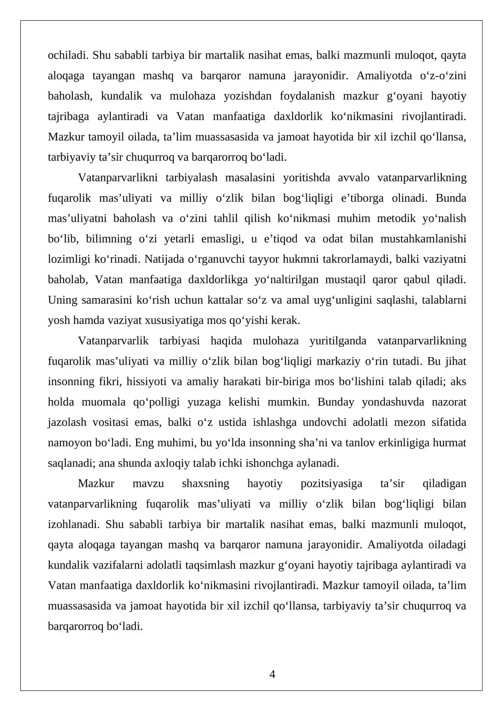 Vatanparvarlikni tarbiyalash 4