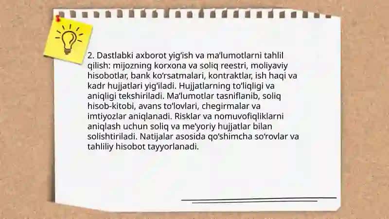 Soliq maslahati bosqichlari 4