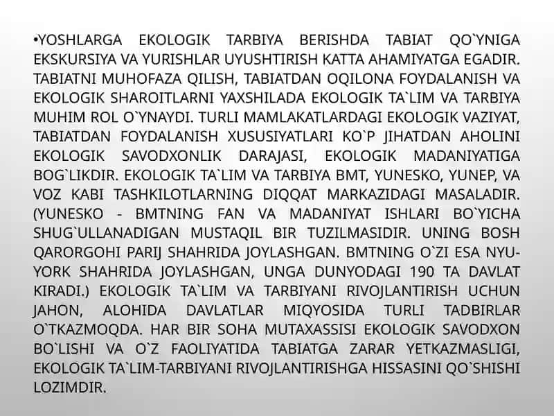 TABIATDAN UNIMLI FOYDALANISH 4